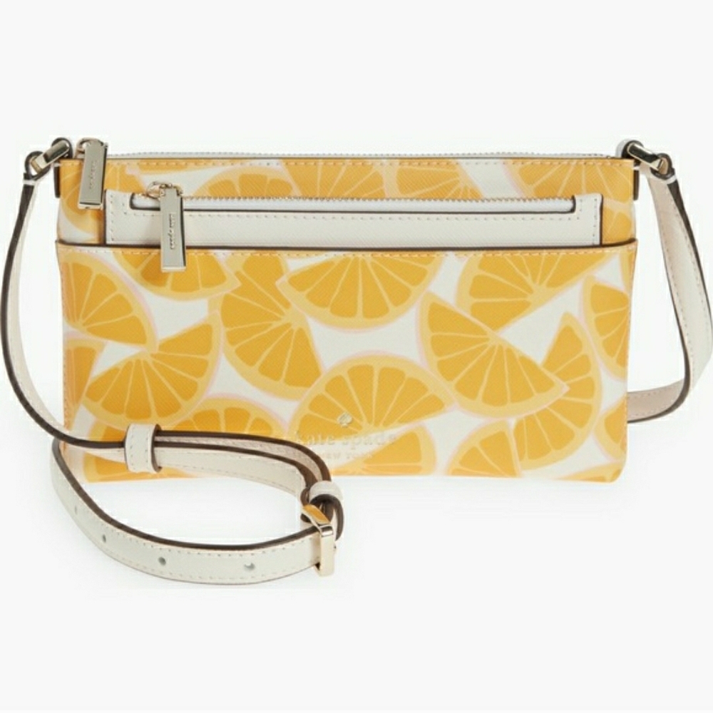 Kate Spade Sadie Citrus Wedge Print Bag and Wristlet Set w/ Crossbody NWT! - Picture 2 of 14